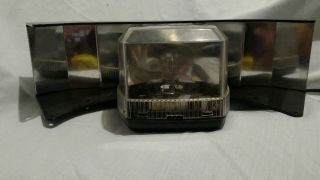 Vintage Federal Signal Firebeam Dash Light With Ultra - Flash Mirror & Clear Lens