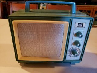 Vintage Raleigh Model T - 607 Tv Shaped 6 Transistor Turquoise Radio - - - - - - Cool