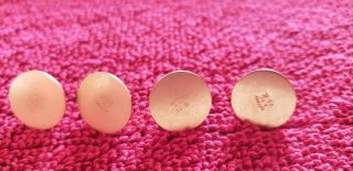 Complete Set Of Four Vintage Tiffany & Co.  Solid 18k Yellow Gold Tuxedo Studs