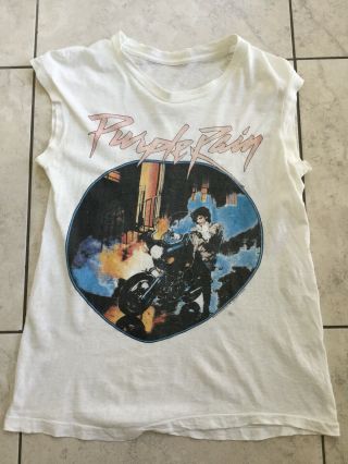 Vtg 1984 Prince And The Revolution Purple Rain T - Shirt Sleeveless Single Stitch