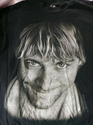 Rare Vintage 1998 Kurt Cobain Nirvana Shirt L Grunge Band Tee Tour Rock