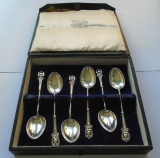 A.  J.  Bailey B/ham 1900 A Set Of 6 X Hallmarked Solid Silver Teaspoons Victorian
