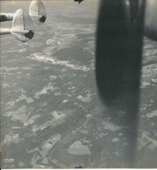April 1945 Wwii Usaaf 9th Air Force P - 38/f - 5 Recon Over Germany 9x9 Photo