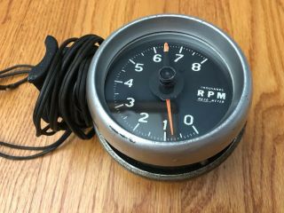 Vintage Auto Meter Tachometer 378 - 8 Gasser Drag Race Rat Rod Street 8k 8000 Rpm
