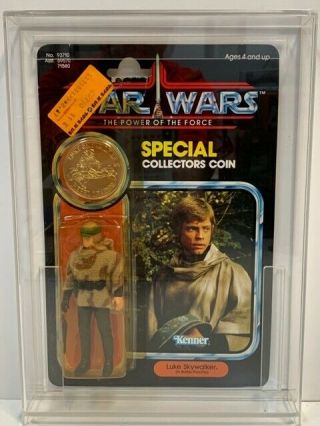 Kenner Vintage Star Wars: Power Of The Force Luke Skywalker Poncho 1985 Moc