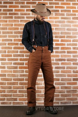 2019 Bronson Duck Canvas Pants Vintage Nevada Gold Rush Western Trousers 5