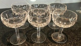 Waterford Vintage Set Of 6 Crystal Kildare Sherbert Champagne Glasses 5 1/4 "