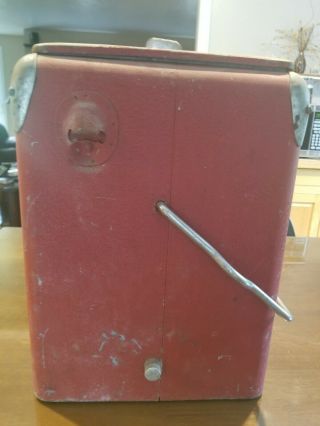 Vintage Coca Cola Coke Metal Cooler with insert 2