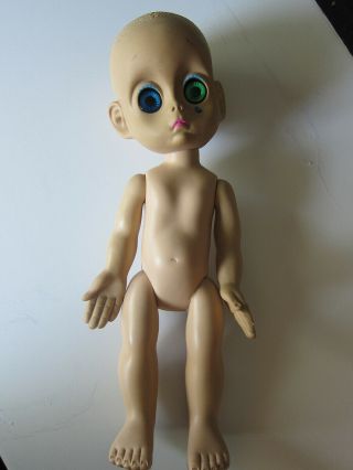 Vintage Little Miss No Name Doll Nude With Wig,  Eyes,  Repaired Leg 6