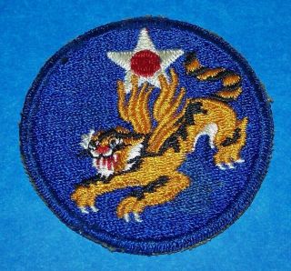 Cut - Edge Ww2 14th Air Force " Flying Tigers " Patch