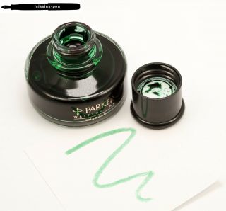 Very Rare Vintage Parker Writing Ink - Penman In Emerald Green (50 Ml)