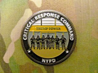Rare Nypd,  Critical Response Command,  Trump Tower " Midnights " Challenge Coin
