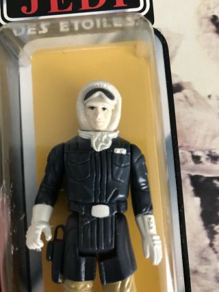 Star Wars Trilogo Han Solo Hoth White Face MOC Rare Clear Bubble 6