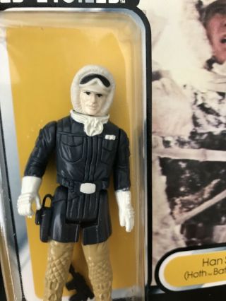 Star Wars Trilogo Han Solo Hoth White Face MOC Rare Clear Bubble 9