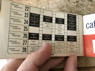 cleveland indians vintage pocket schedule no writing 1958 3