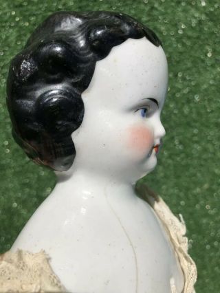 Gorgeous Antique 1800’s Civil War Era China Head Doll,  Roll Curls 5