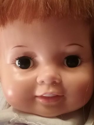 Vintage Ideal 1970s hair grows baby Crissy doll 1972 big eyes life size toddler 4