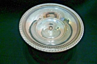 Vintage Sterling Silver Pierced Footed Candy Dish Hamilton 1950