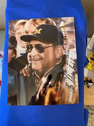 Bo Schembechler Vintage 8x10 Authentic Photo Signed Autographed Michigan