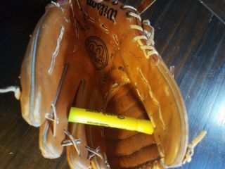 Vintaged Wilson Baseball Glove A2000 - XLC snap action grip - tite pocket pro - back 4