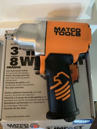 Matco Tools 3/8 Impact Hiviz Orange (rare) 625 Ft Lbs Breakaway Torque