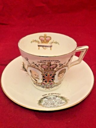 Antique Foley Wileman Shelley China 1902 Coronation King Edward Vii Cup 272101