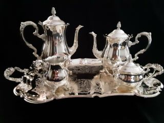 Vintage Leonard 1978 Silver Plated Coffee/tea Serving Set -