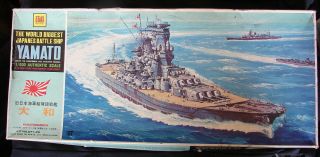 Otaki 1/600 Yamato Battleship Motorized Model Kit,  Very Rare,  Vintage