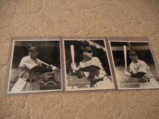 Rare Type 1 Photos Of Yankees Joe Gordon,  Frank Crosetti And George Selkirk