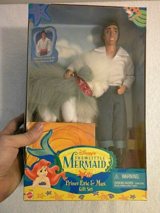 Vintage Disney Doll Prince Eric And Max Gift Set The Little Mermaid Movie 1997