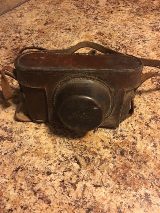 Vintage Leica Camera Ernst Leitz Wetzlar D.  R.  P.  No.  33034 With Case 5