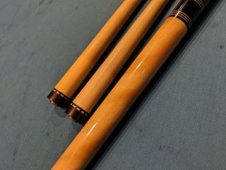 Unusual Joss wrapless pool cue 2 orig shafts - TRULY RARE ONE OF JUST A FEW MADE 10