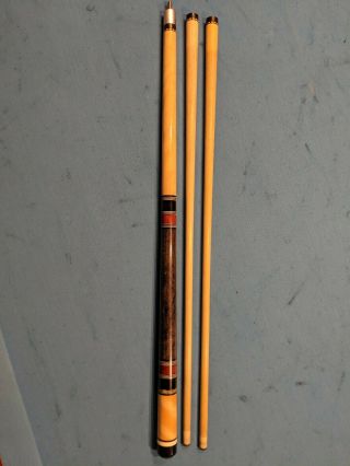 Unusual Joss wrapless pool cue 2 orig shafts - TRULY RARE ONE OF JUST A FEW MADE 12
