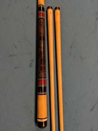 Unusual Joss Wrapless Pool Cue 2 Orig Shafts - Truly Rare One Of Just A Few Made