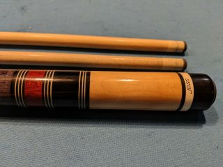 Unusual Joss wrapless pool cue 2 orig shafts - TRULY RARE ONE OF JUST A FEW MADE 3