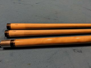 Unusual Joss wrapless pool cue 2 orig shafts - TRULY RARE ONE OF JUST A FEW MADE 5