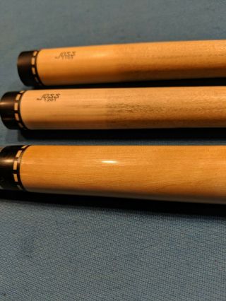Unusual Joss wrapless pool cue 2 orig shafts - TRULY RARE ONE OF JUST A FEW MADE 6