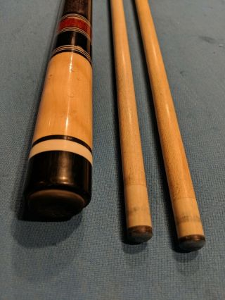 Unusual Joss wrapless pool cue 2 orig shafts - TRULY RARE ONE OF JUST A FEW MADE 7