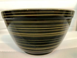 RARE Vintage Pyrex Black and YELLOW Terra Stripe 401 1 1/2 pt bowl HTF 3