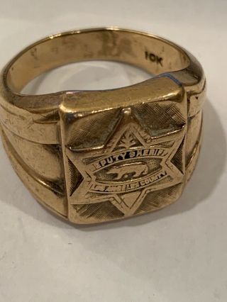 Vintage Deputy Sheriff Los Angeles County Ring 10k Gold
