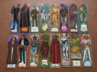 Vintage 1983 Star Wars Return Of The Jedi Rotj Paper Bookmark Complete Set 1 - 16
