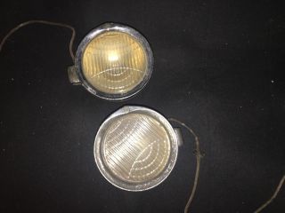 Be Bright - Vtg Rare C.  M.  Hall Lamp Co.  3 7/8 In.  1929 Nash Cowl Headlights