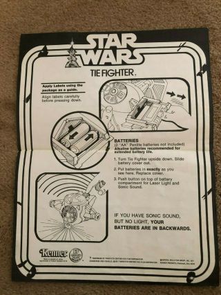 Vintage 1977 Kenner Star Wars Tie Fighter 8