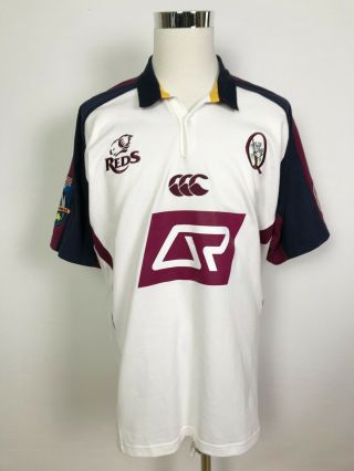 Vintage Canterbury Mens Queensland Reds Rugby Union Jersey Size Xxl