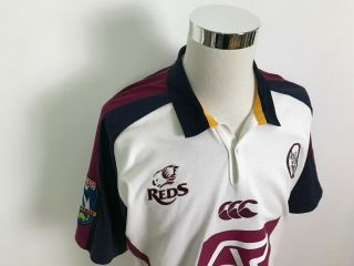 Vintage Canterbury Mens Queensland Reds Rugby Union Jersey Size XXL 2