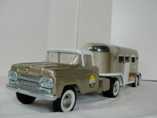 Vintage Nylint Ford Horse Van Truck And Trailer - Paint