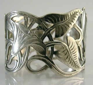 Art Nouveau Sterling Silver Napkin Ring Antique 1907 English
