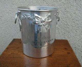 French Vintage Alu Champagne Ice Bucket Cooler - Moet & Chandon