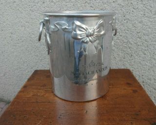 French Vintage ALU CHAMPAGNE ICE BUCKET Cooler - Moet & Chandon 2