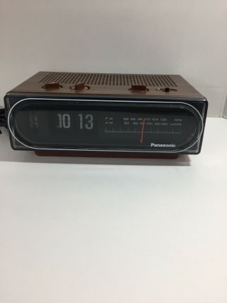 Vintage Panasonic Rc - 6015 “back To The Future” Flip Alarm Clock Am/fm Radio